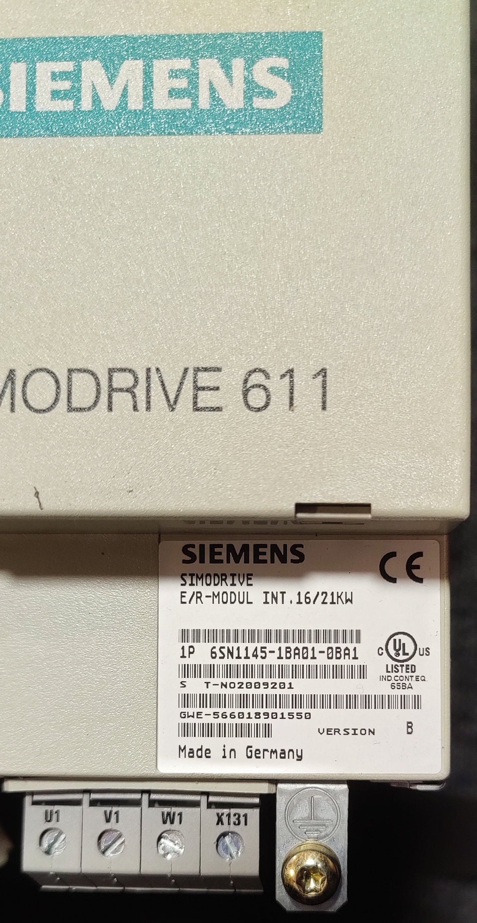 Simodrive 611, E/R Modul, 16/21 kW (6SN1145-1BA01-0BA1)